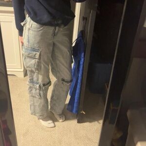 aeropostale low rise cargo jeans